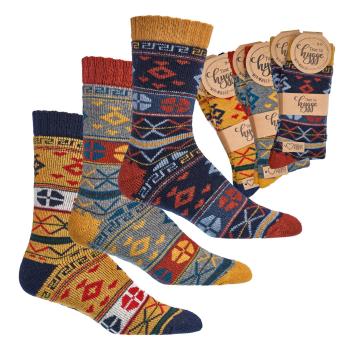 2 Paar TippTexx 24 Hygge Wollsocken, kuschelige Norwegersocken
